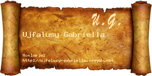 Ujfalusy Gabriella névjegykártya